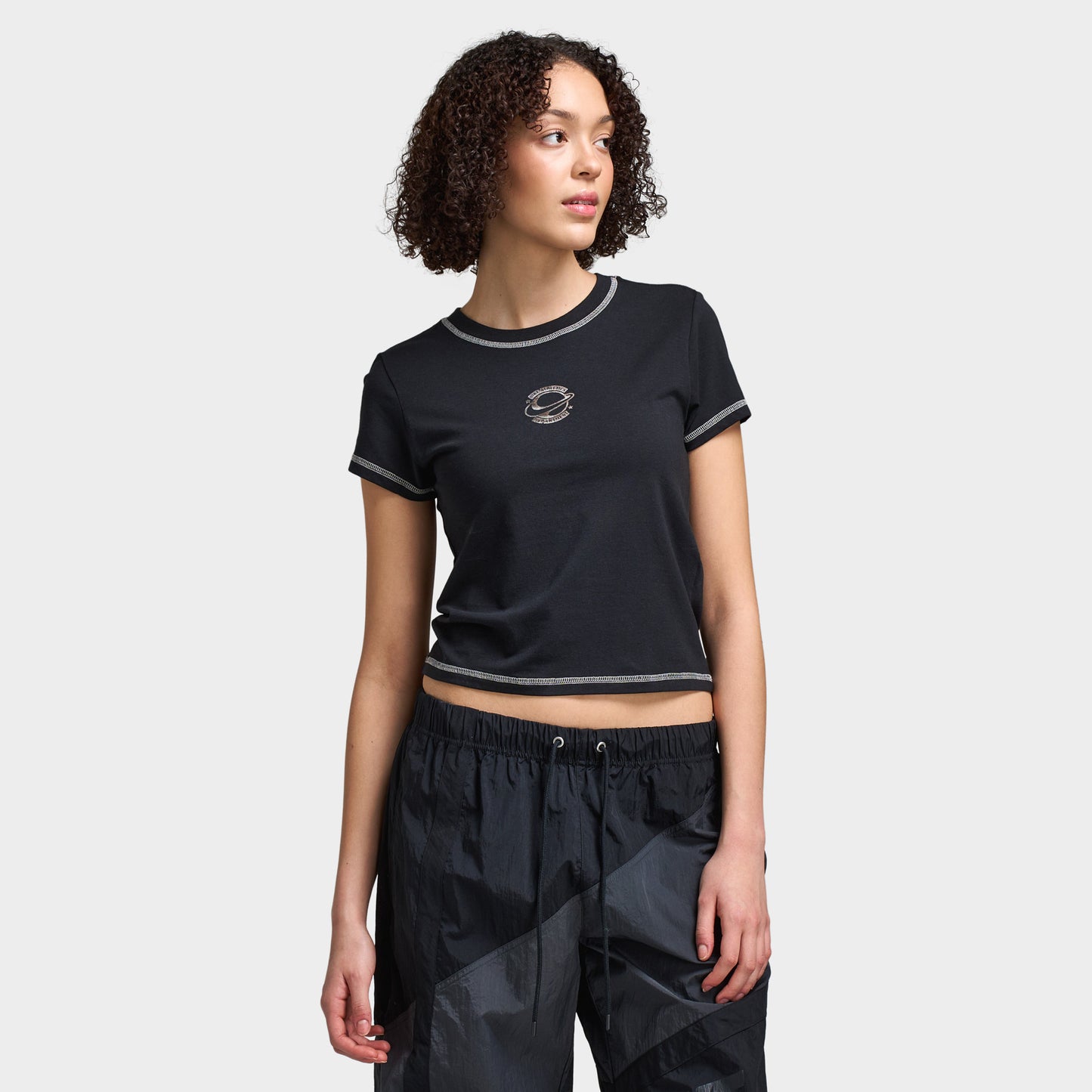 Nike Sportswear Femmes T-shirt étroit en tricot Chill / Noir