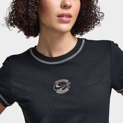 Nike Sportswear Femmes T-shirt étroit en tricot Chill / Noir