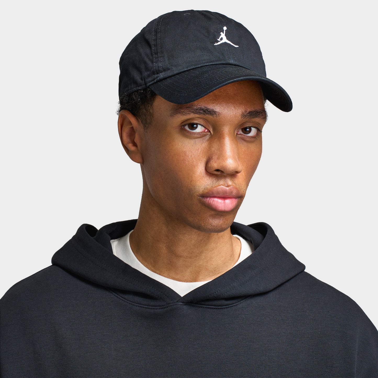 Jordan Club Unstructured Curved-Bill Cap Black/ White