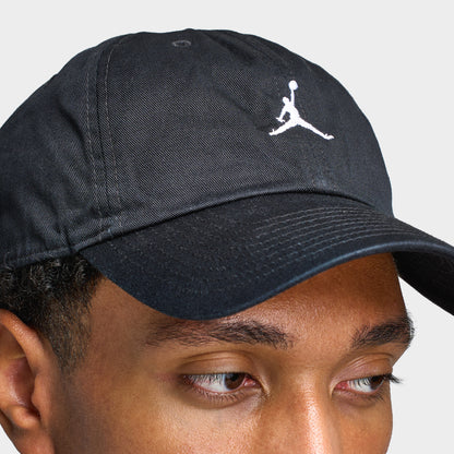 Jordan Club Unstructured Curved-Bill Cap Black/ White