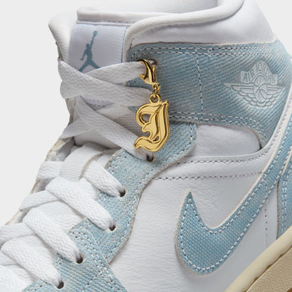 Jordan Women's 1 Mid SE White / Worn Blue - Sail