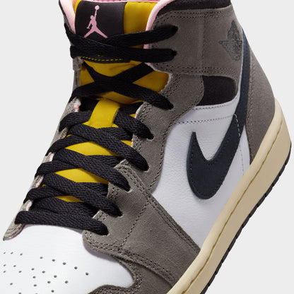Air Jordan 1 Mid SE White / Oil Grey - Cave Stone