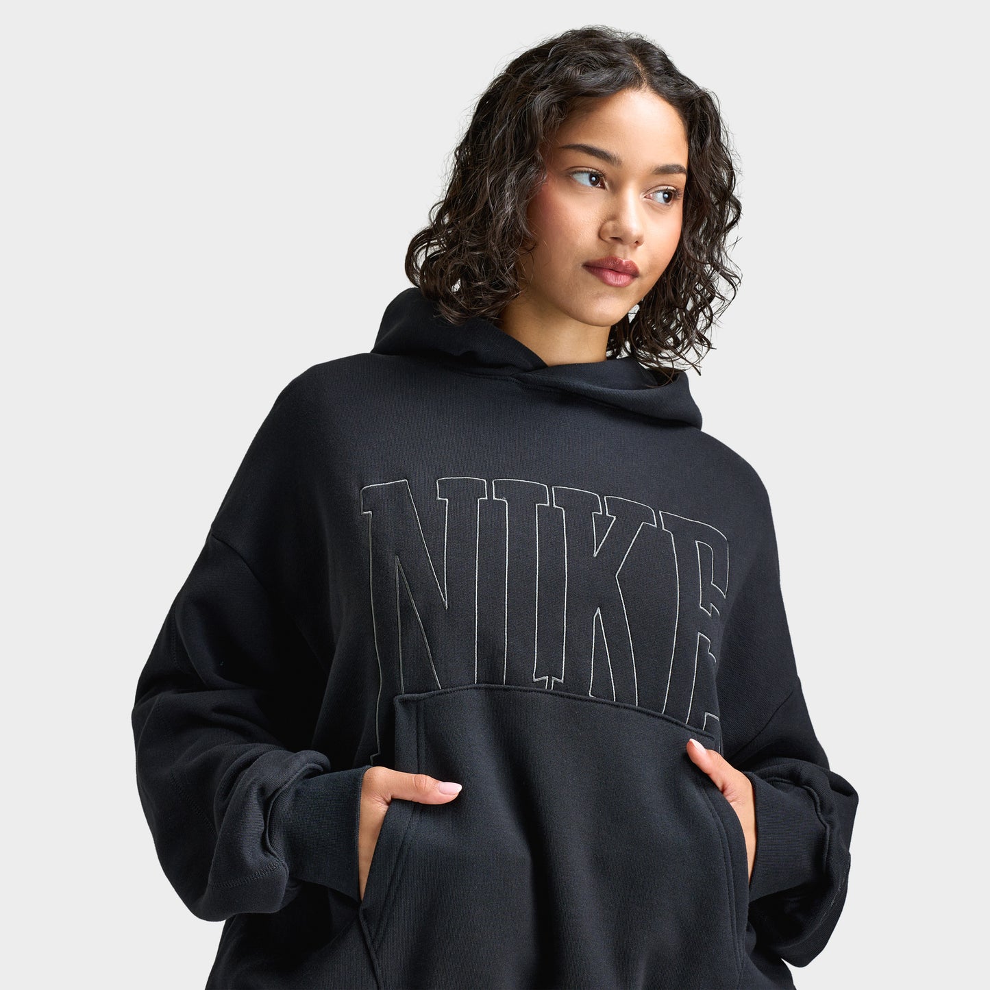 Nike Sportswear Women's Over-Oversized French Terry Pullover Hoodie Black / Anthracite