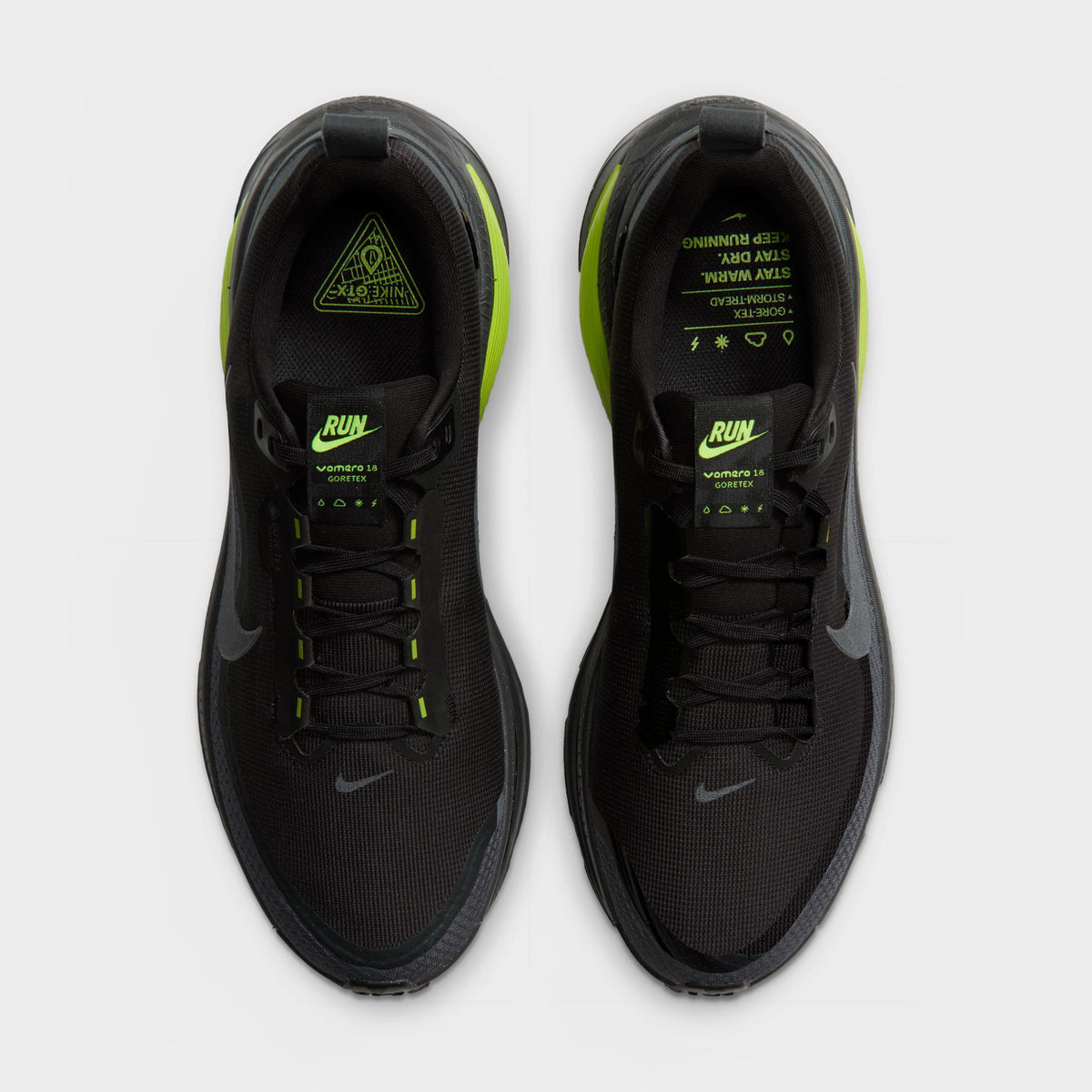 Nike Vomero 18 GTX pour hommes Anthracite / Noir-Jaune Vif