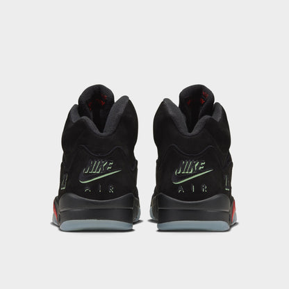 Jordan 5 Retro "Halloween" Black / Black - Picante Red