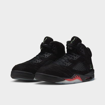 Jordan 5 Retro "Halloween" Black / Black - Picante Red