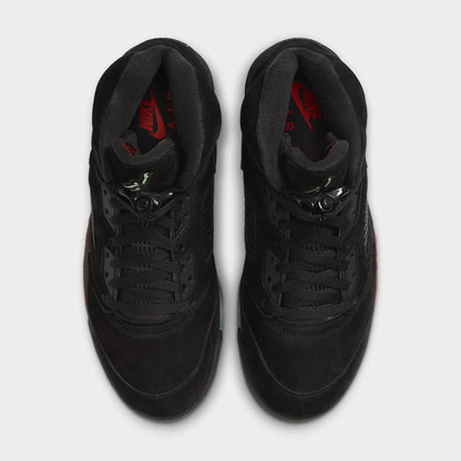 Jordan 5 Retro "Halloween" Black / Black - Picante Red