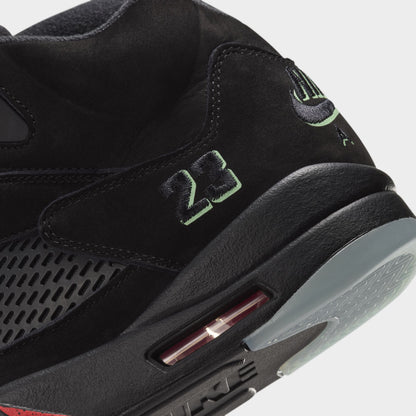 Jordan 5 Retro "Halloween" Black / Black - Picante Red