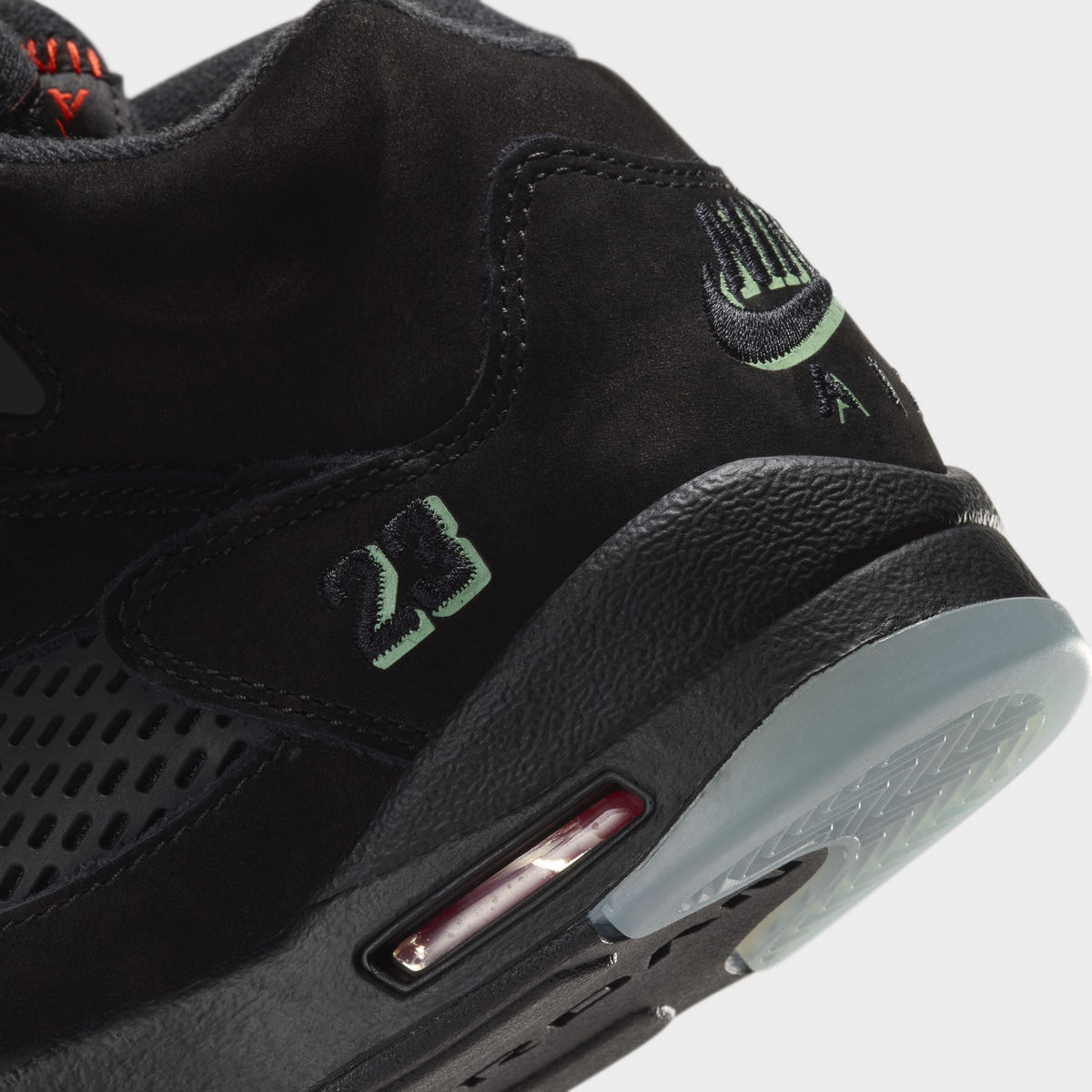 Jordan 5 Retro "Halloween" GS Black / Picante Red - Glow In The Dark
