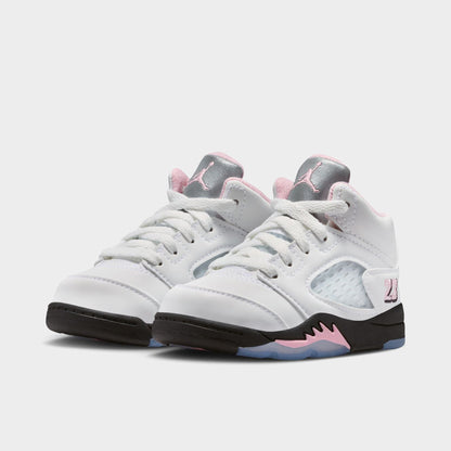 Jordan 5 Retro TD White / Medium Soft Pink - Black