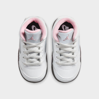 Jordan 5 Retro TD White / Medium Soft Pink - Black