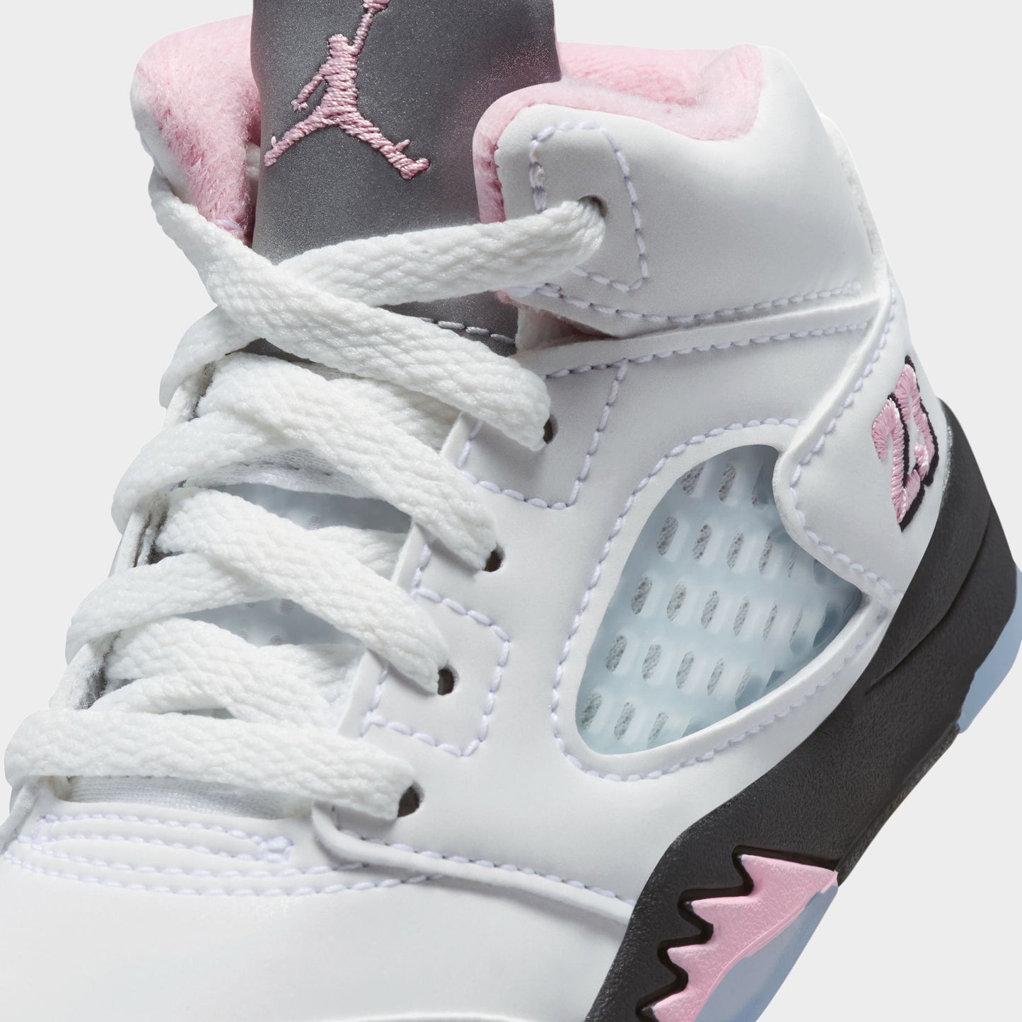 Jordan 5 Retro TD White / Medium Soft Pink - Black