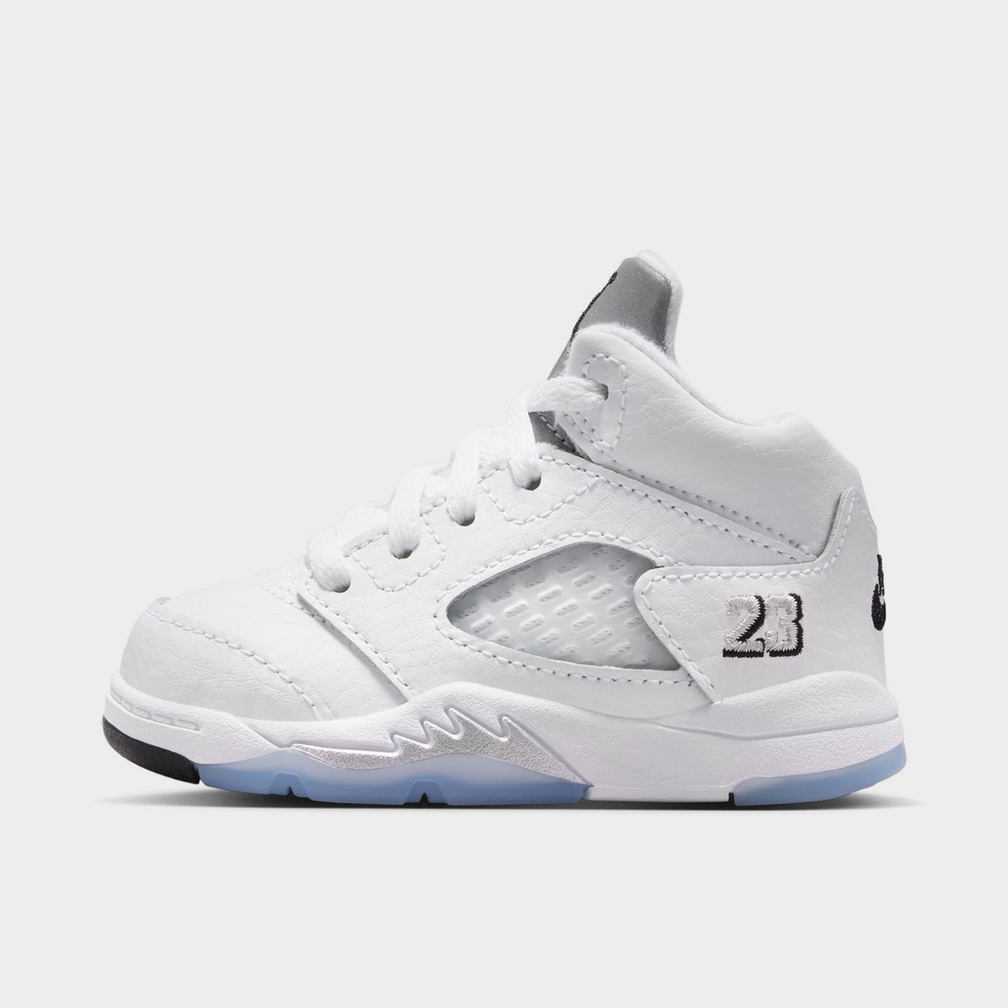 【21cm】屋内使用のみJordan 5 RETRO 子供用 Jordan 5 Retro TD White / Black - Metallic Silver – JD Sports
