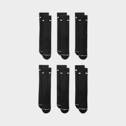 Nike Everyday Elevated Chaussettes Crew (6 Paires) Noir / Blanc