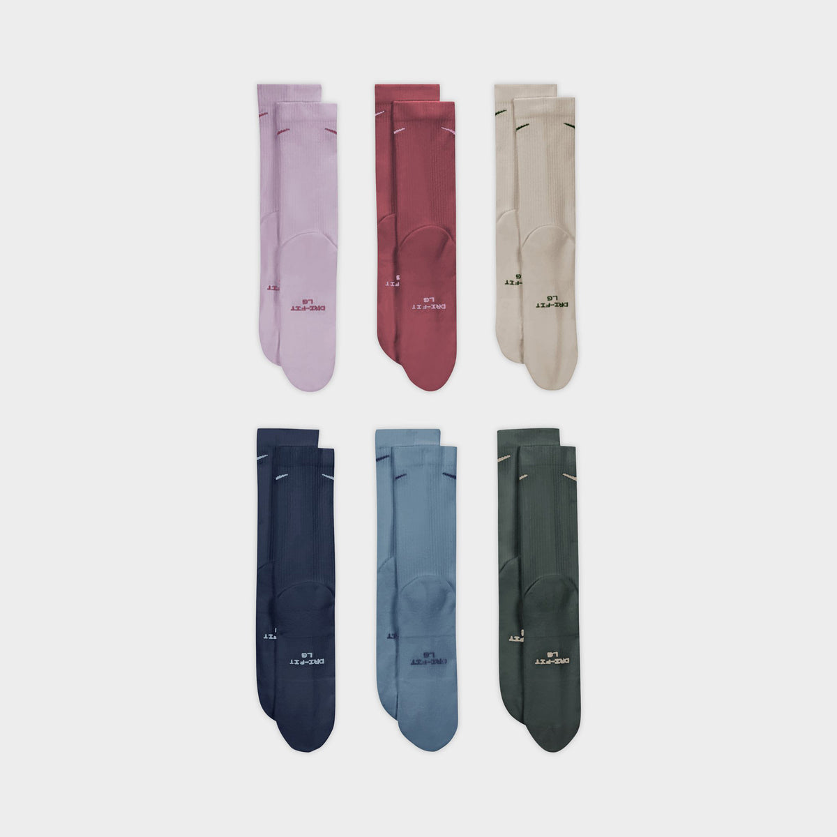 Nike  Everyday Elevated Crew Chaussettes montantes (6 paires) / Multicolore