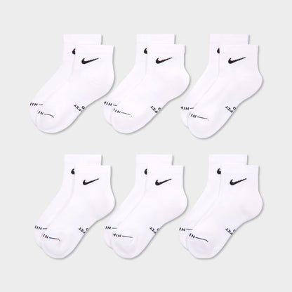 Nike Everyday Elevated Chaussettes Mi-bas (6 Paires) Blanc / Noir 