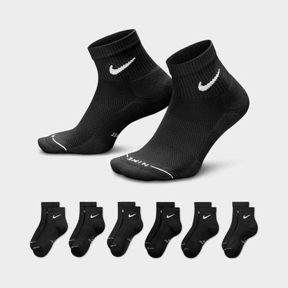 Nike Everyday Chaussettes Crew (6 Paires) Noir / Blanc