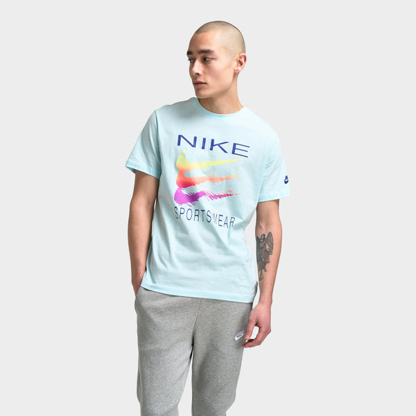 ★ Nike★ Sportswear Athletics T-Shirt M White Glacier Blue Nike Sportswear Swoosh T-Shirt / Glacier Blue | JD Sports