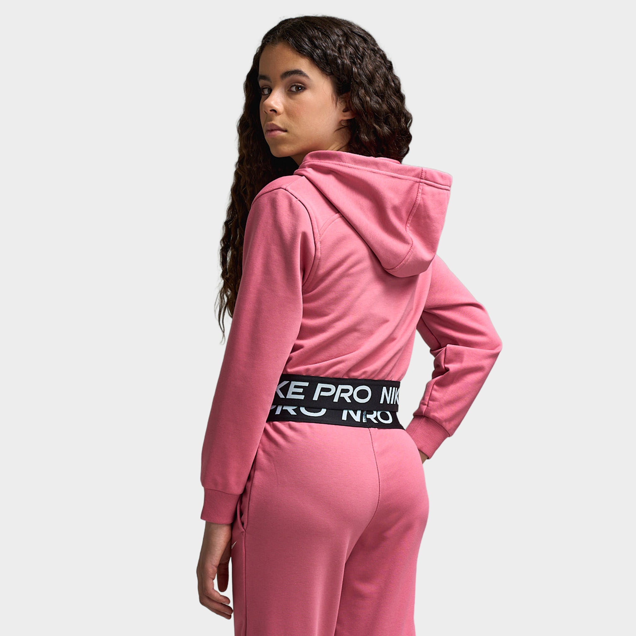 その他 NIKE pro elite Rosa 2020 XS Nike Pro Junior's Full-Zip Fleece Hoodie Peony / Peony - Black