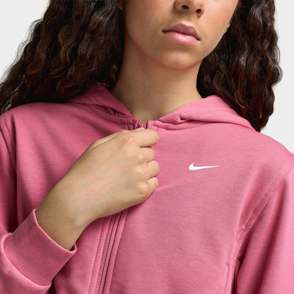 Nike Pro Juniors Chandail à Capuche Zippé en polaire  Pivoine / Pivoine - Noir