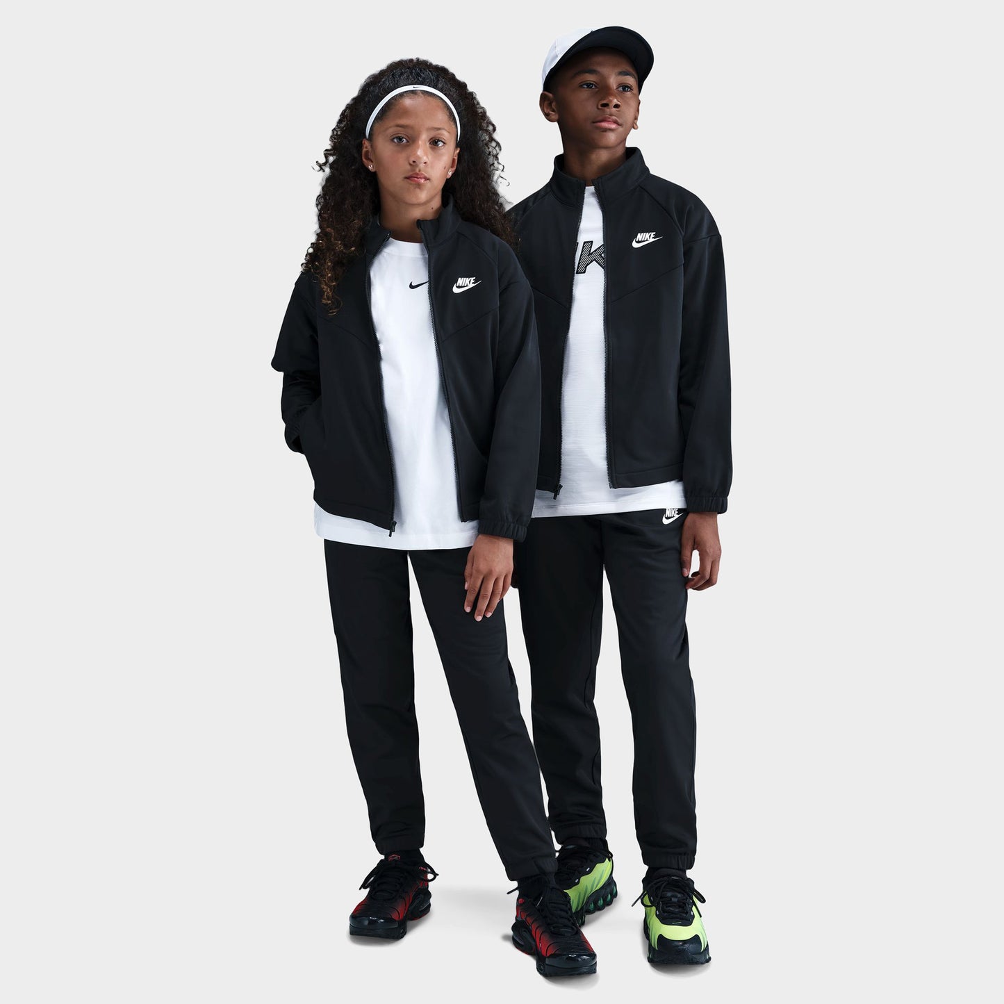 Nike Sportswear Juniors' Full Zip Tracksuit Set / Black