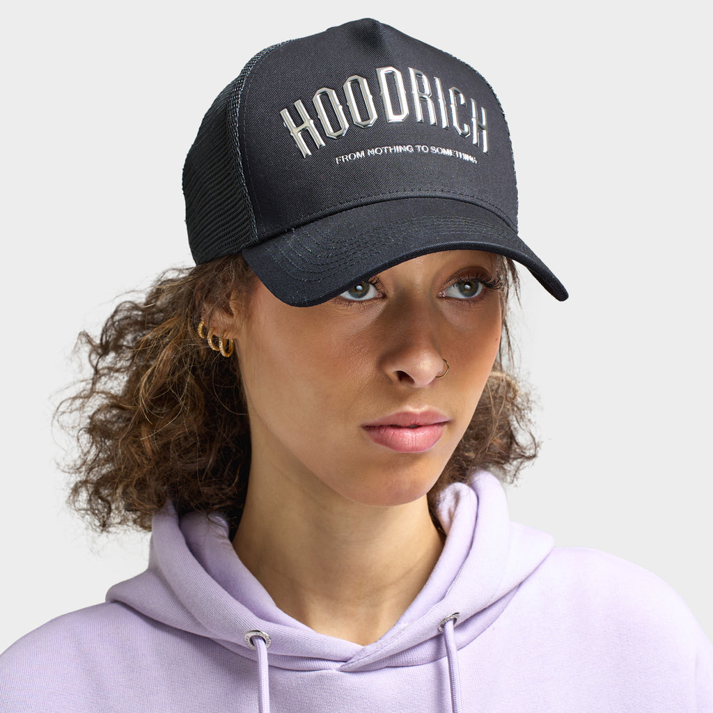 Hoodrich Chromatic V2 5 Panel Trucker Cap Black / Silver