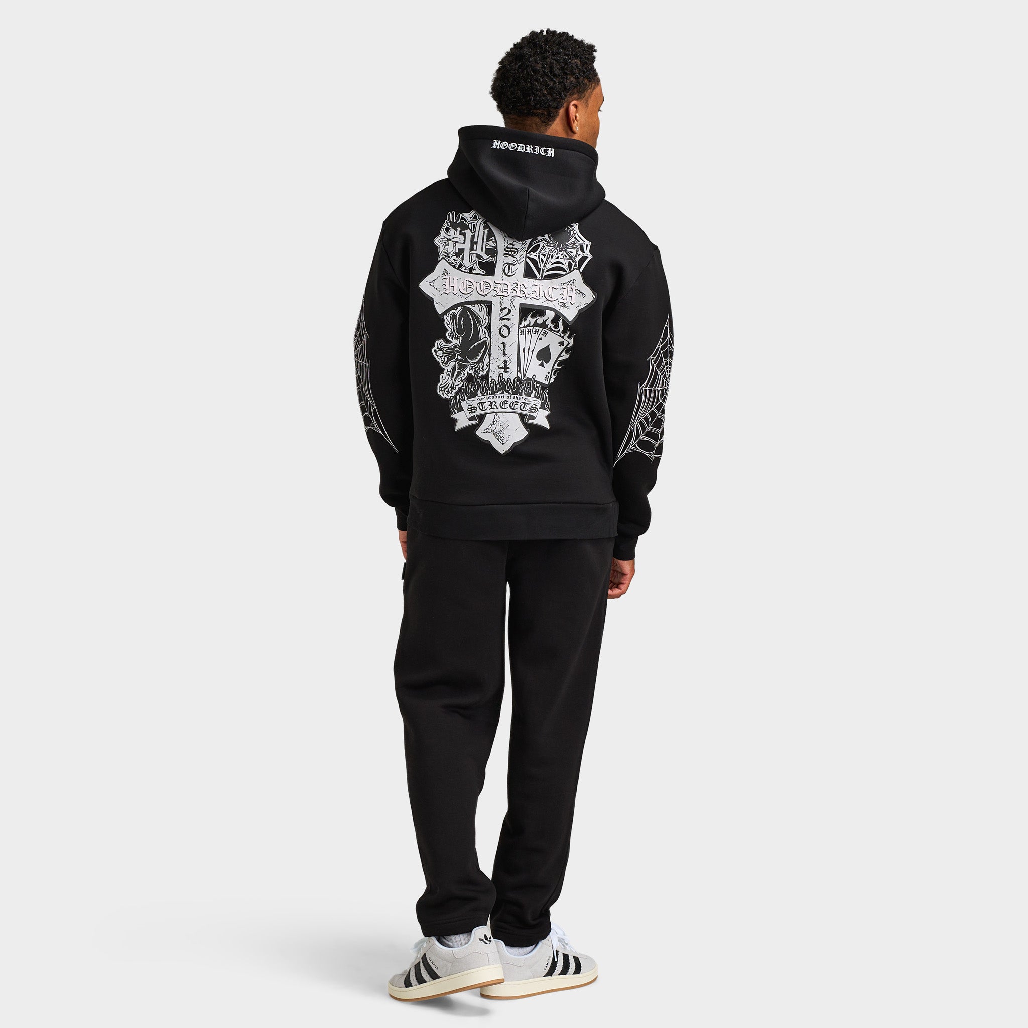 Hoodrich CROSS OVERSIZED HOODIE Black / Blue Dawn – JD Sports