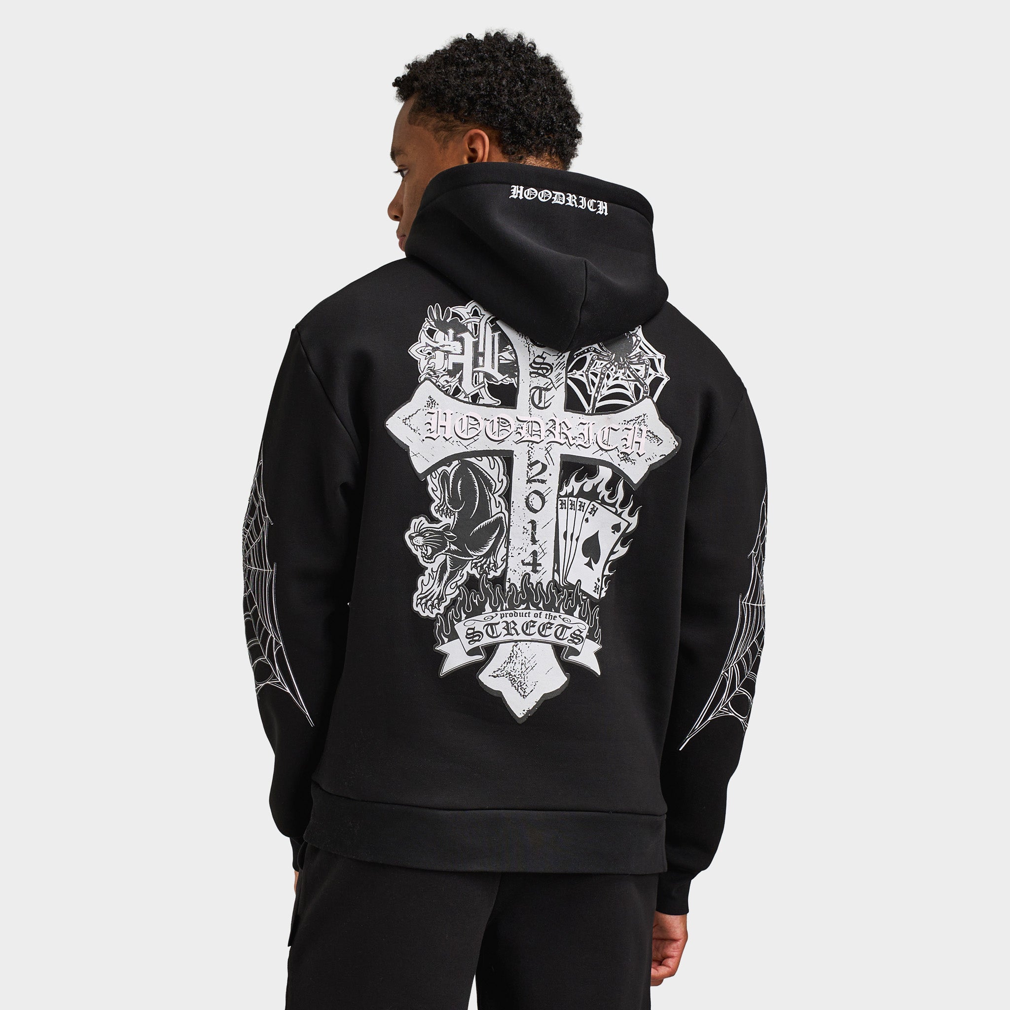 Hoodrich CROSS OVERSIZED HOODIE Black / Blue Dawn – JD Sports