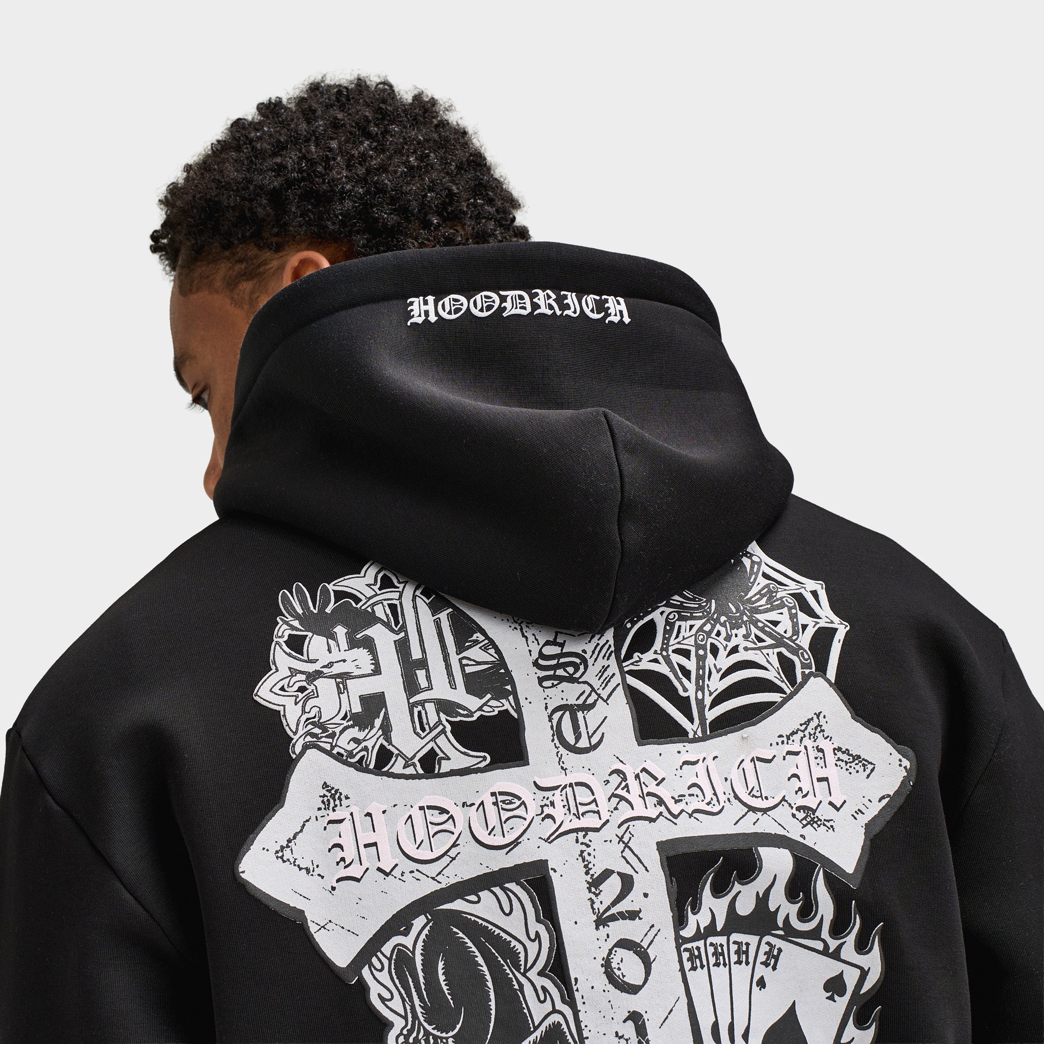 Hoodrich CROSS OVERSIZED HOODIE Black / Blue Dawn – JD Sports