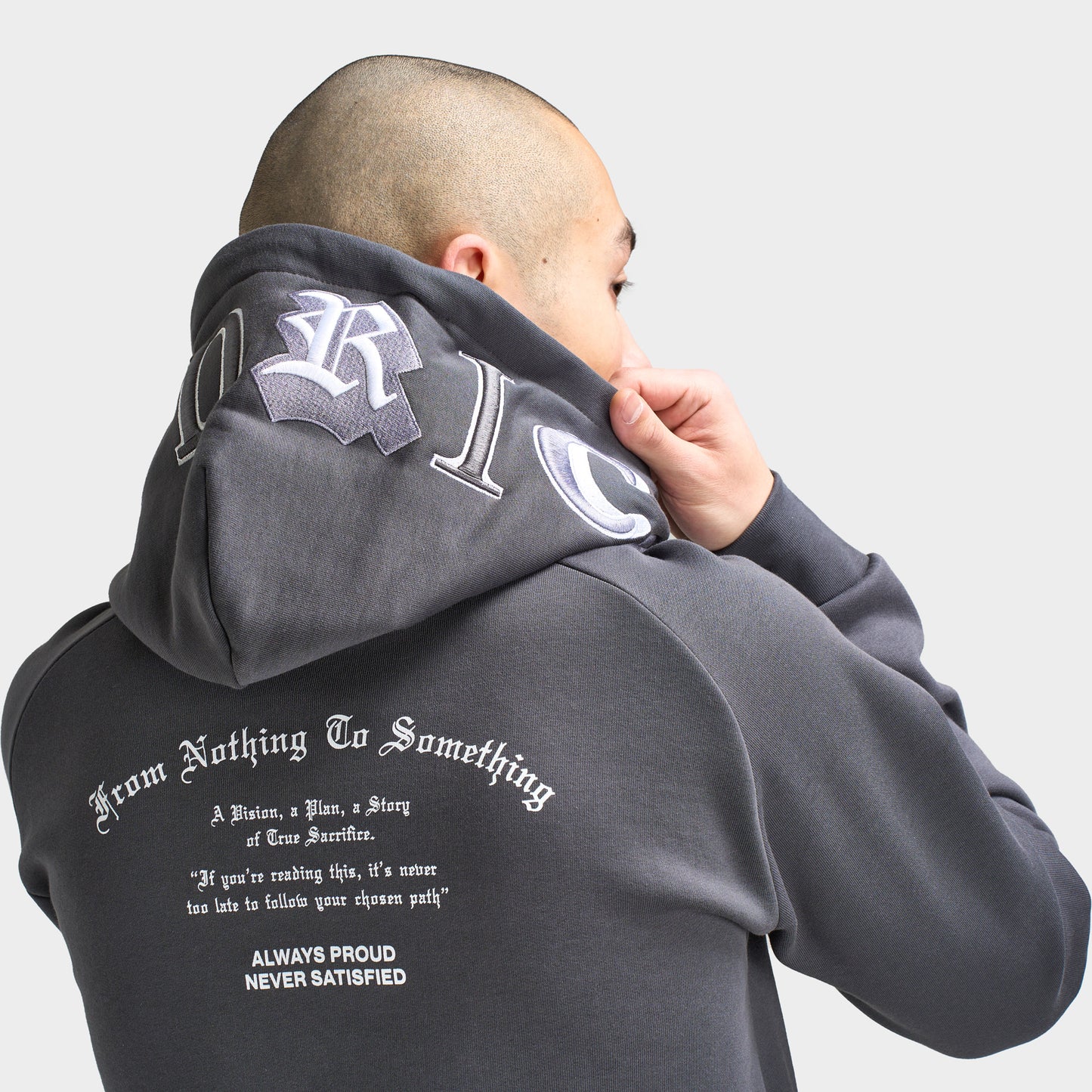 Hoodrich Heat V3 Pullover Hoodie Asphalt / White - Monument