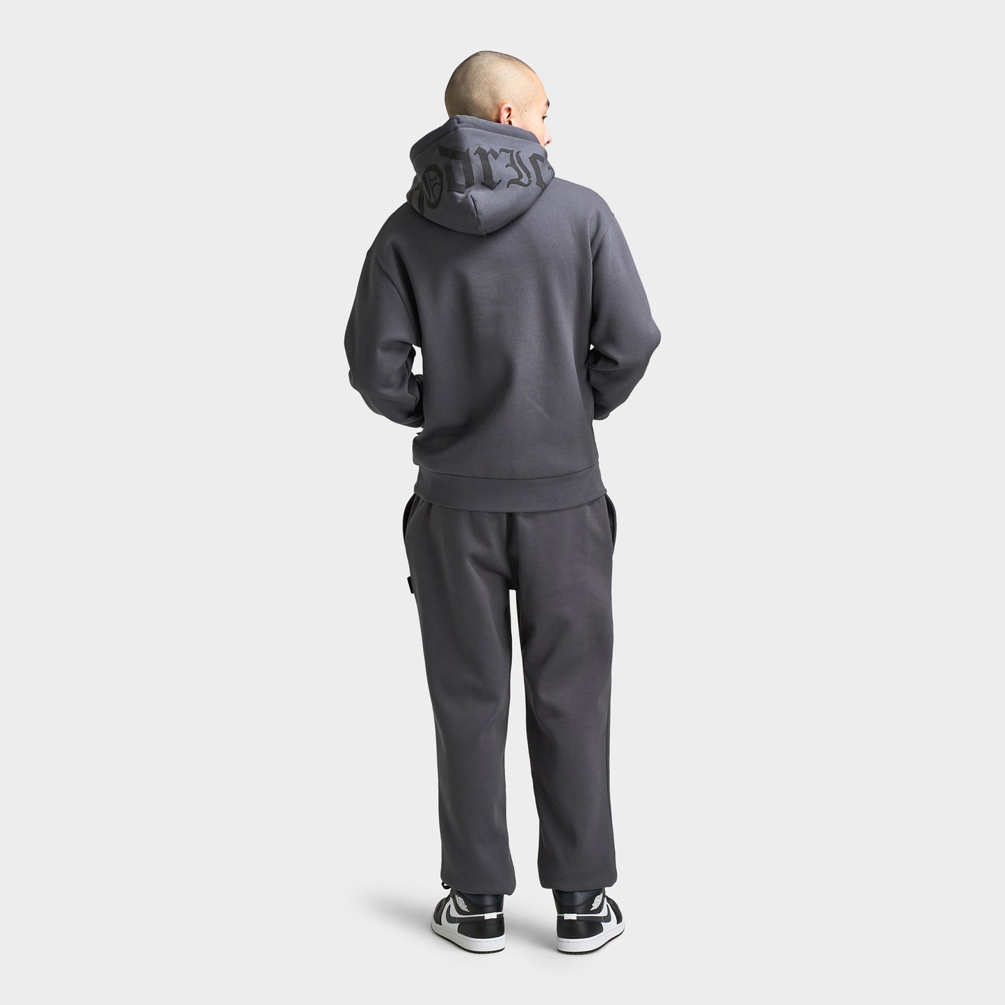 Hoodrich Crown Oversized Pullover Hoodie Asphalt / Lychee