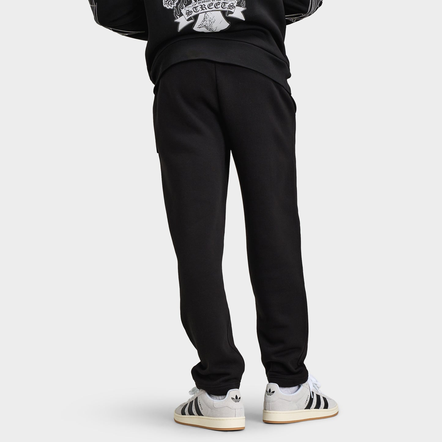 Hoodrich Cross Pantalon Jogger Surdimensionné à Ourlet Ouvert Noir / Bleu Aube