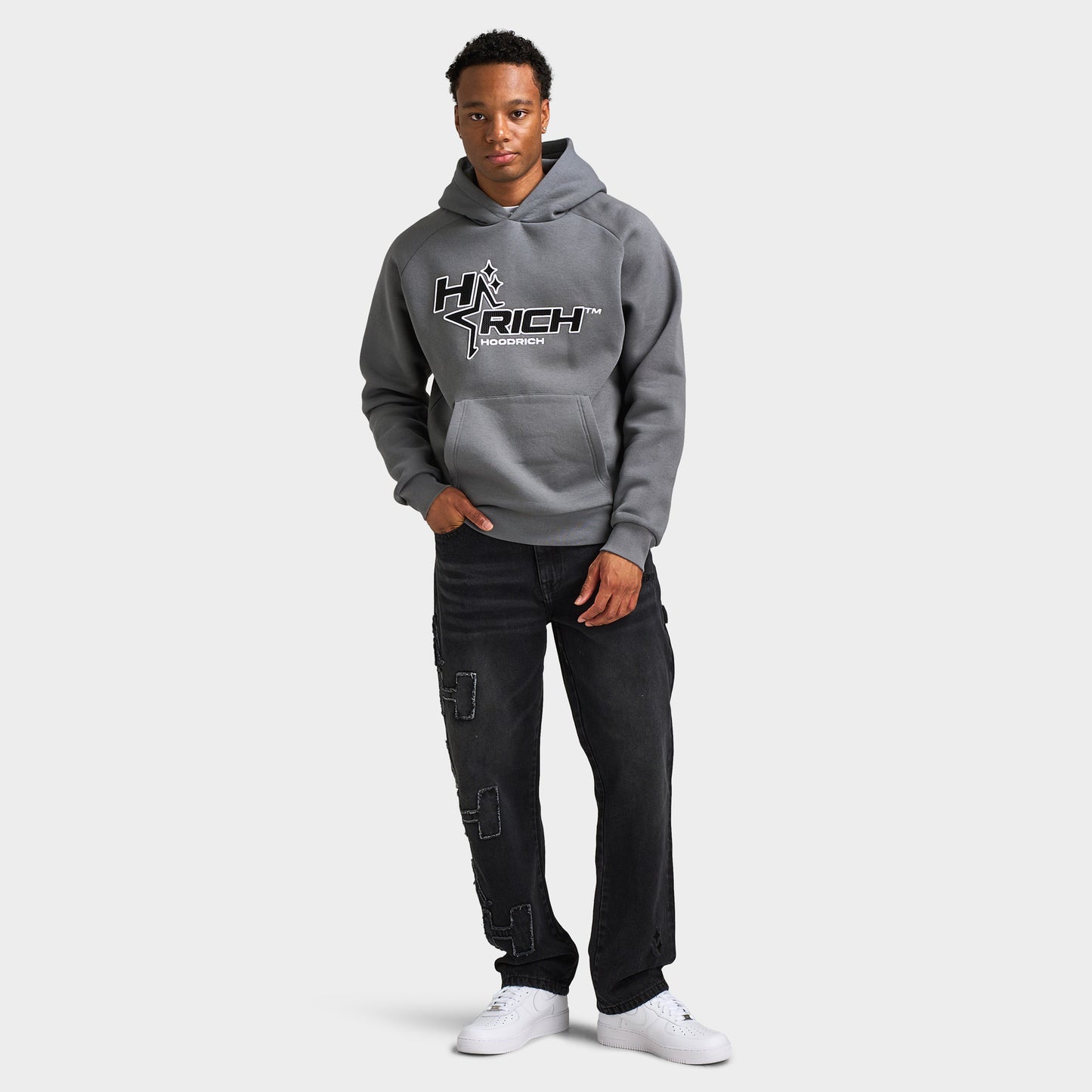 Hoodrich Dripmyst Chandail à Capuchon Surdimensionné / Gris