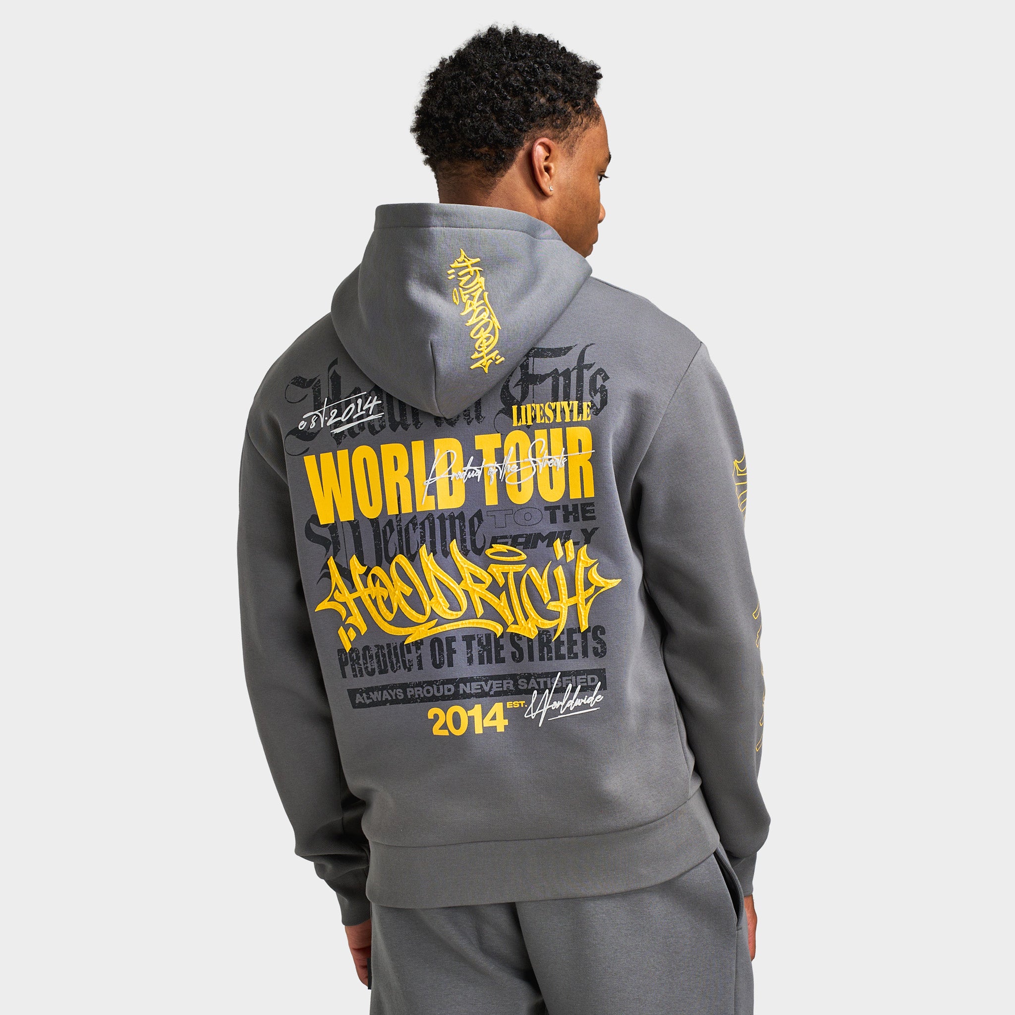 Hoodrich Stamp Tour V2 - Oversized Zip Through Hoodie / Grey – JD