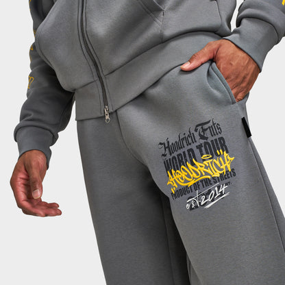 Hoodrich Stamp Tour V2 - Oversized Open Hem Jogger / Grey
