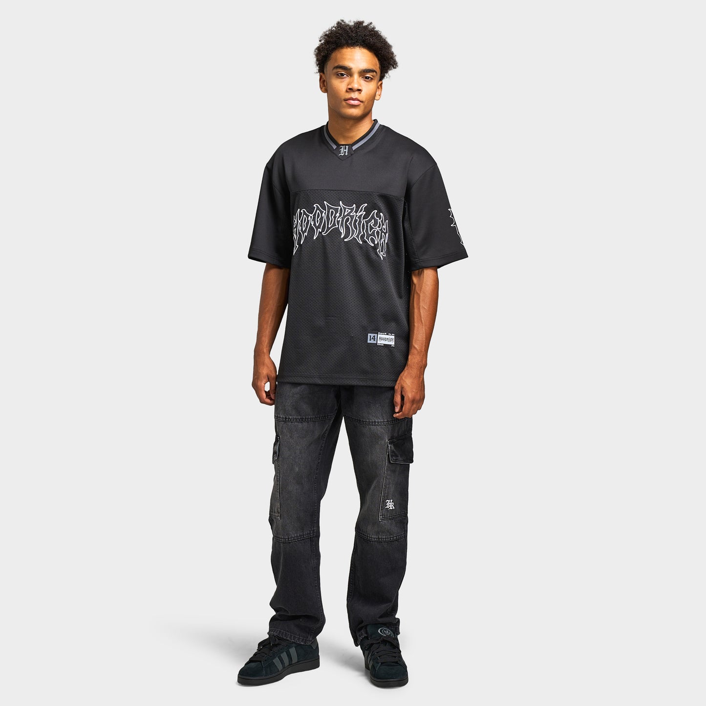 Hoodrich Spectral - Oversized Mesh Jersey / Black