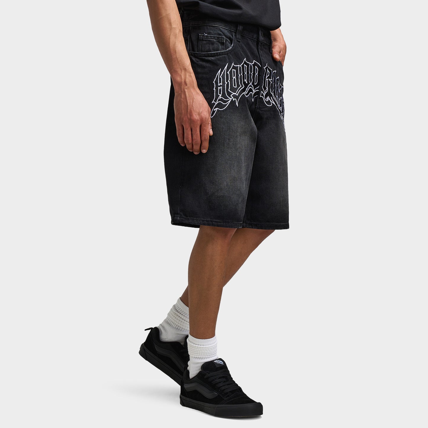 Hoodrich Ritual Denim Jorts Black / White