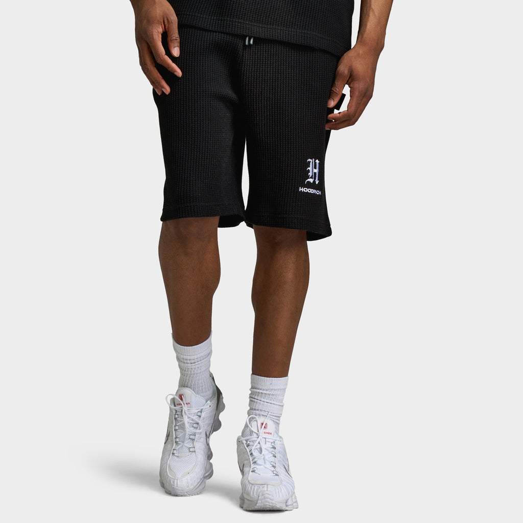 Hoodrich Chroma Waffle Oversized Shorts Black / White