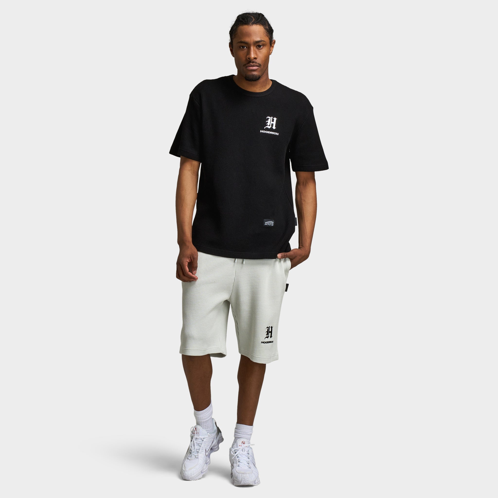 Hoodrich Chroma Oversized Waffle Shorts Dawn Blue / Black – JD Sports
