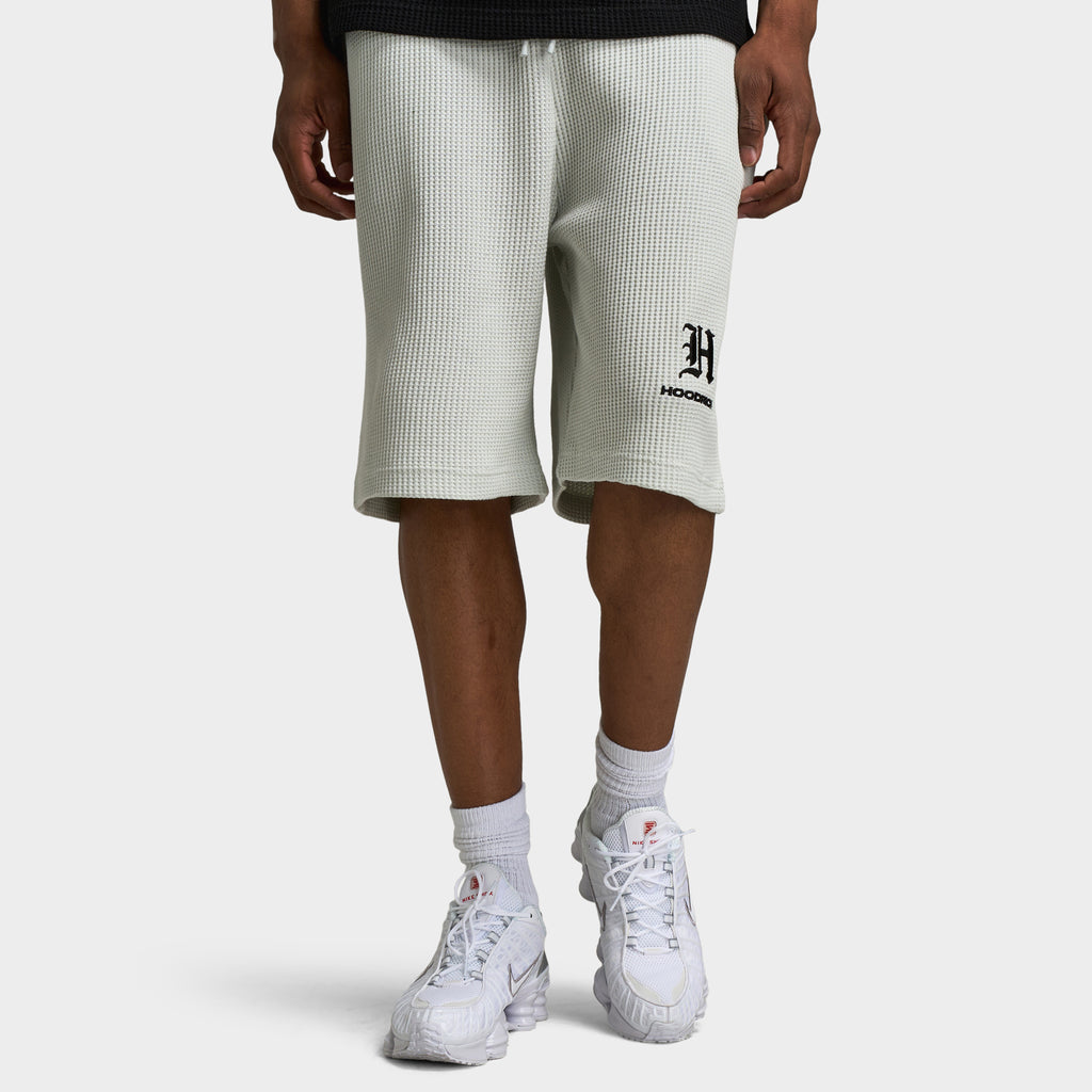 Hoodrich Chroma Oversized Waffle Shorts Dawn Blue / Black