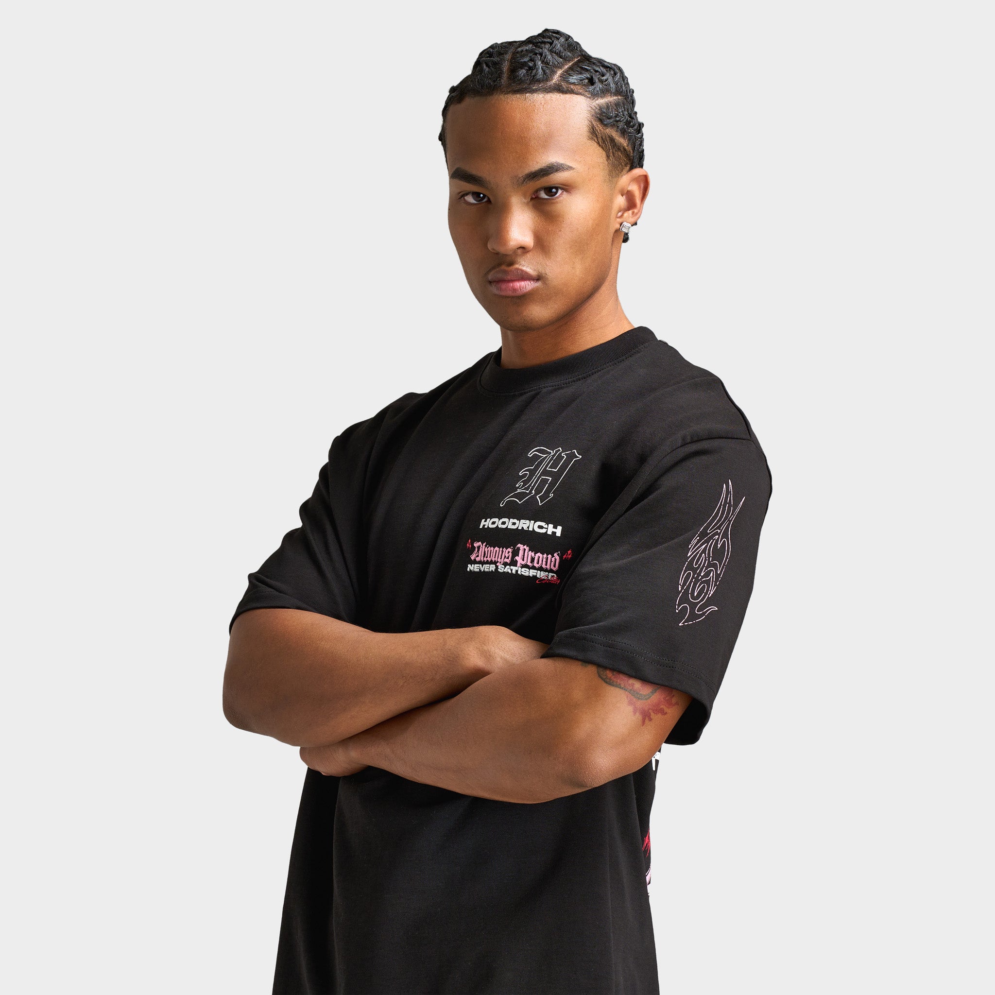 Hoodrich Chroma V2 Oversized Graphic T-shirt Black / White - Hot