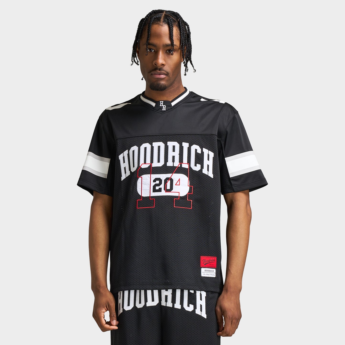 Hoodrich Varsity Oversized en Maille Noir / Blanc