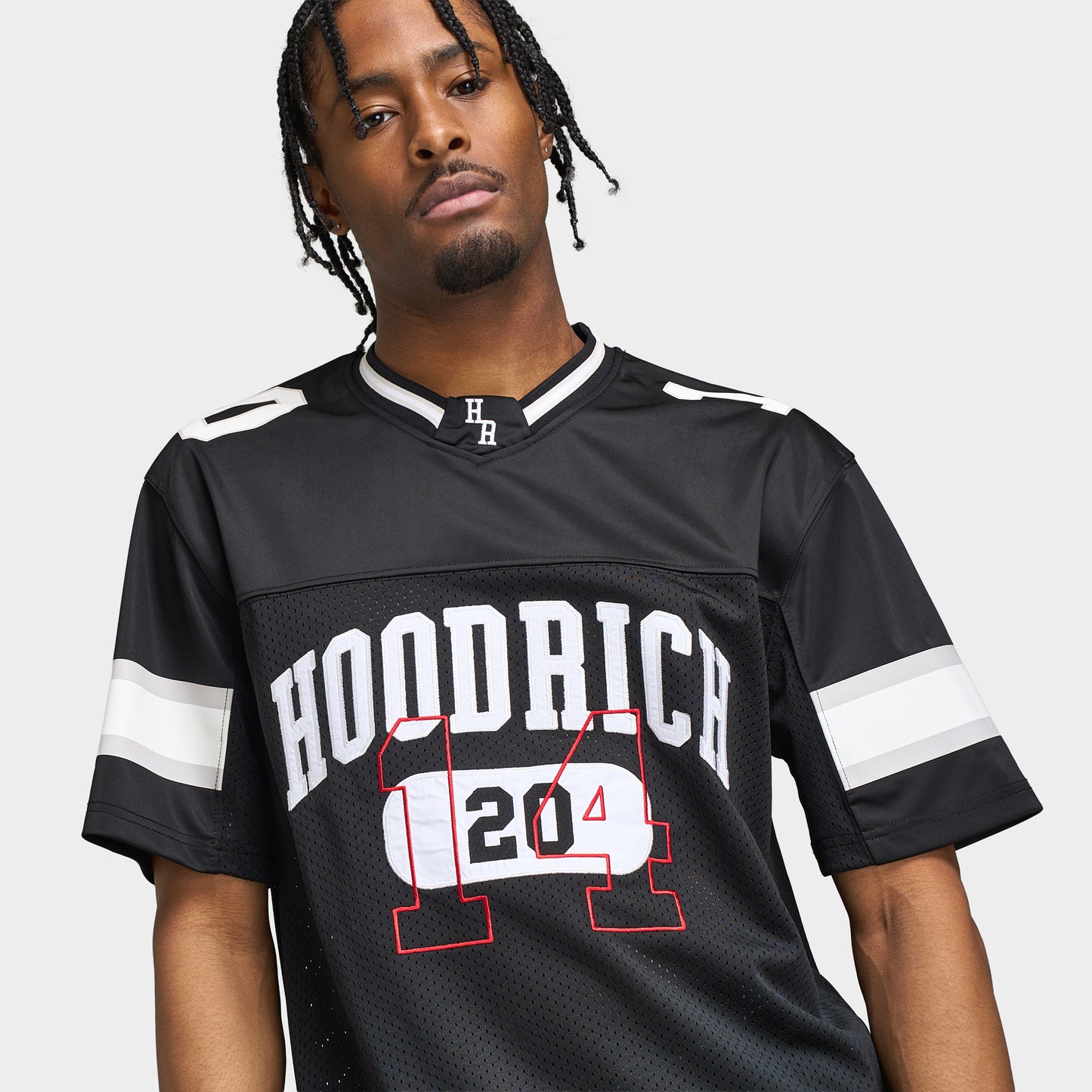 Hoodrich Varsity Oversized en Maille Noir / Blanc