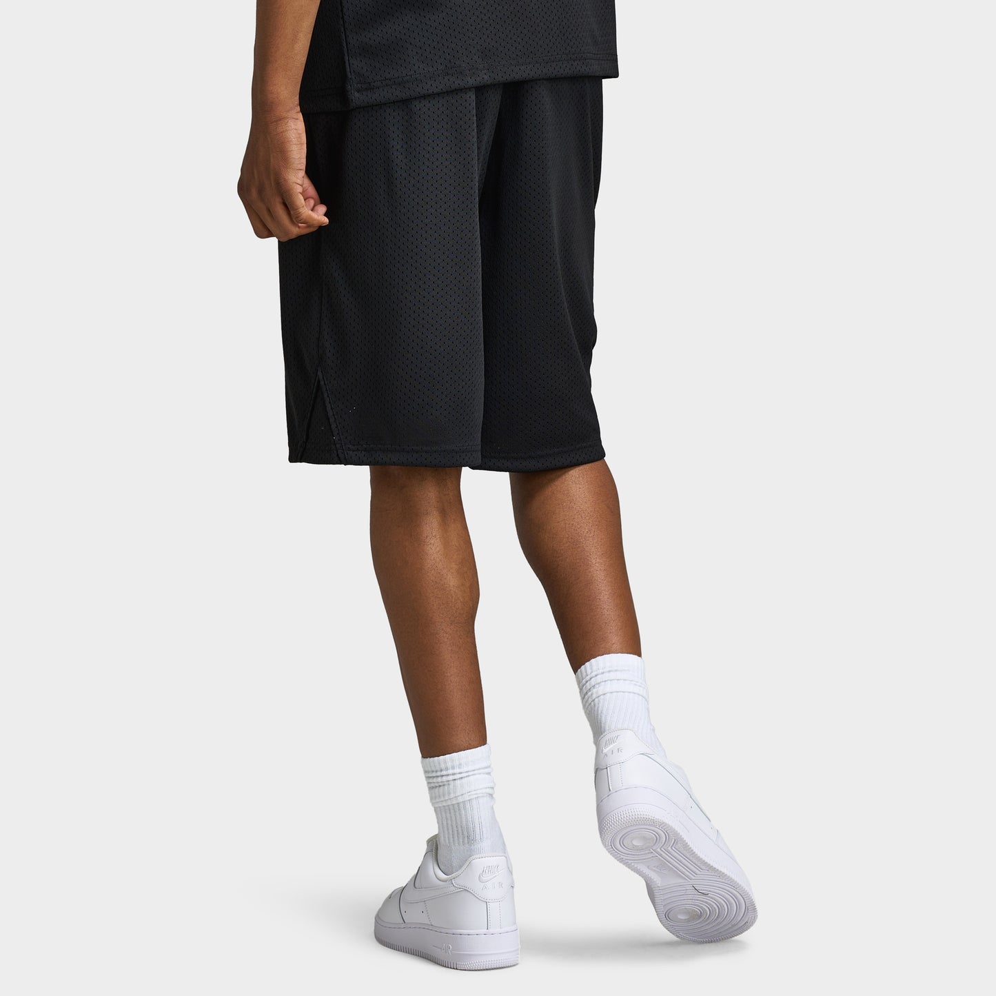 Hoodrich Varsity Short Surdimensionnée en Maille Noir / Blanc