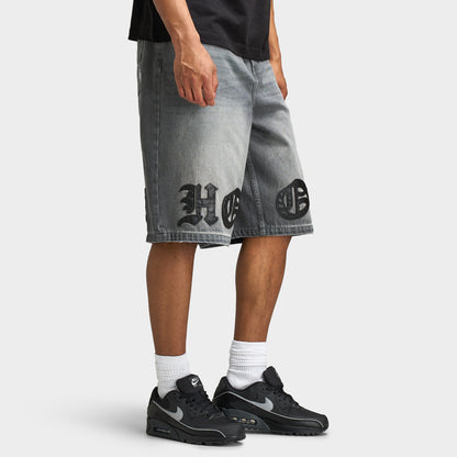 Hoodrich Inkline short en jean / Délavé gris