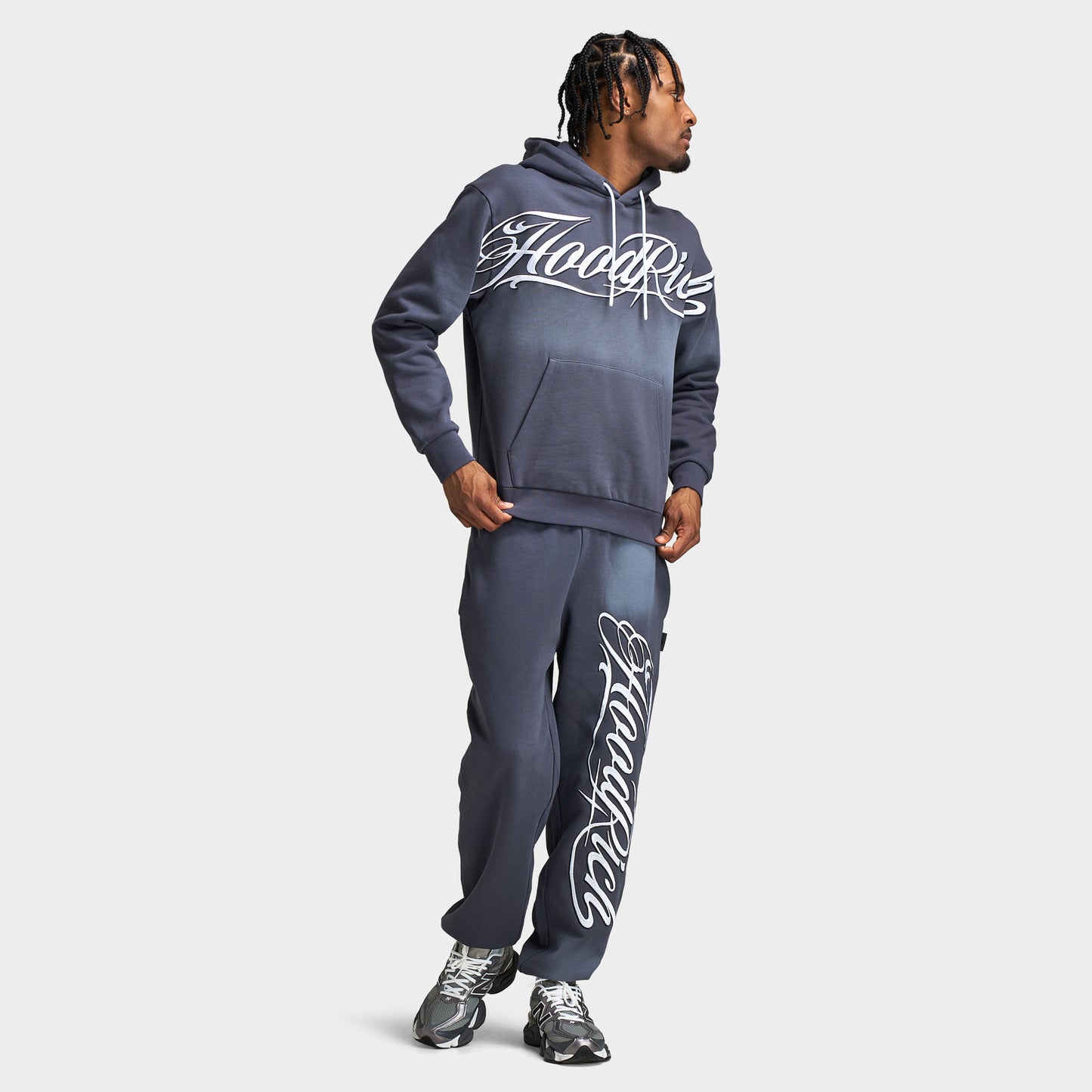 Hoodrich Legacy V3 Pantalon de Jogging Coupe Surdimensionné à chevilles élastiquées / Ebony