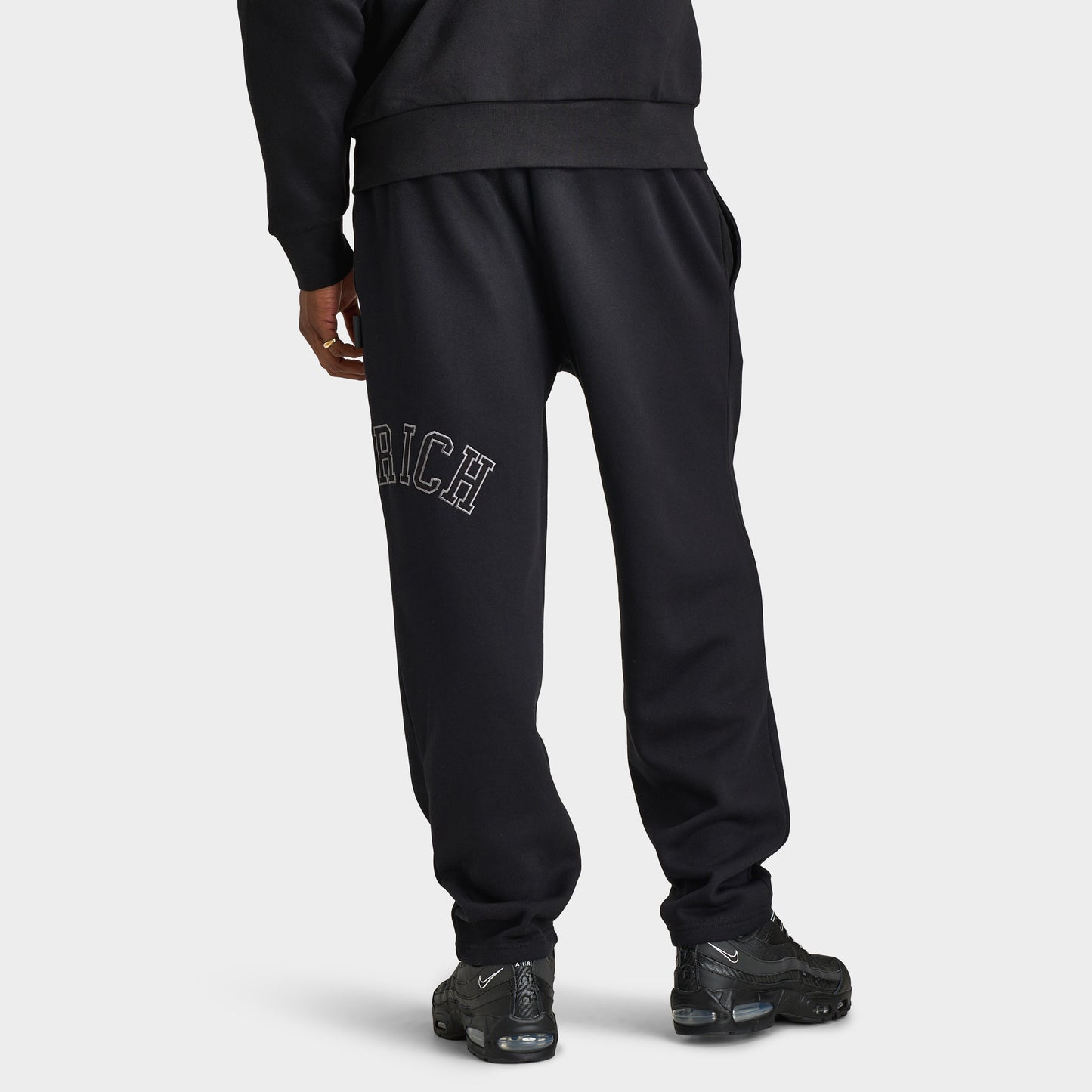 Hoodrich Eterno Paisley Oversized Open Hem Jogger / Black