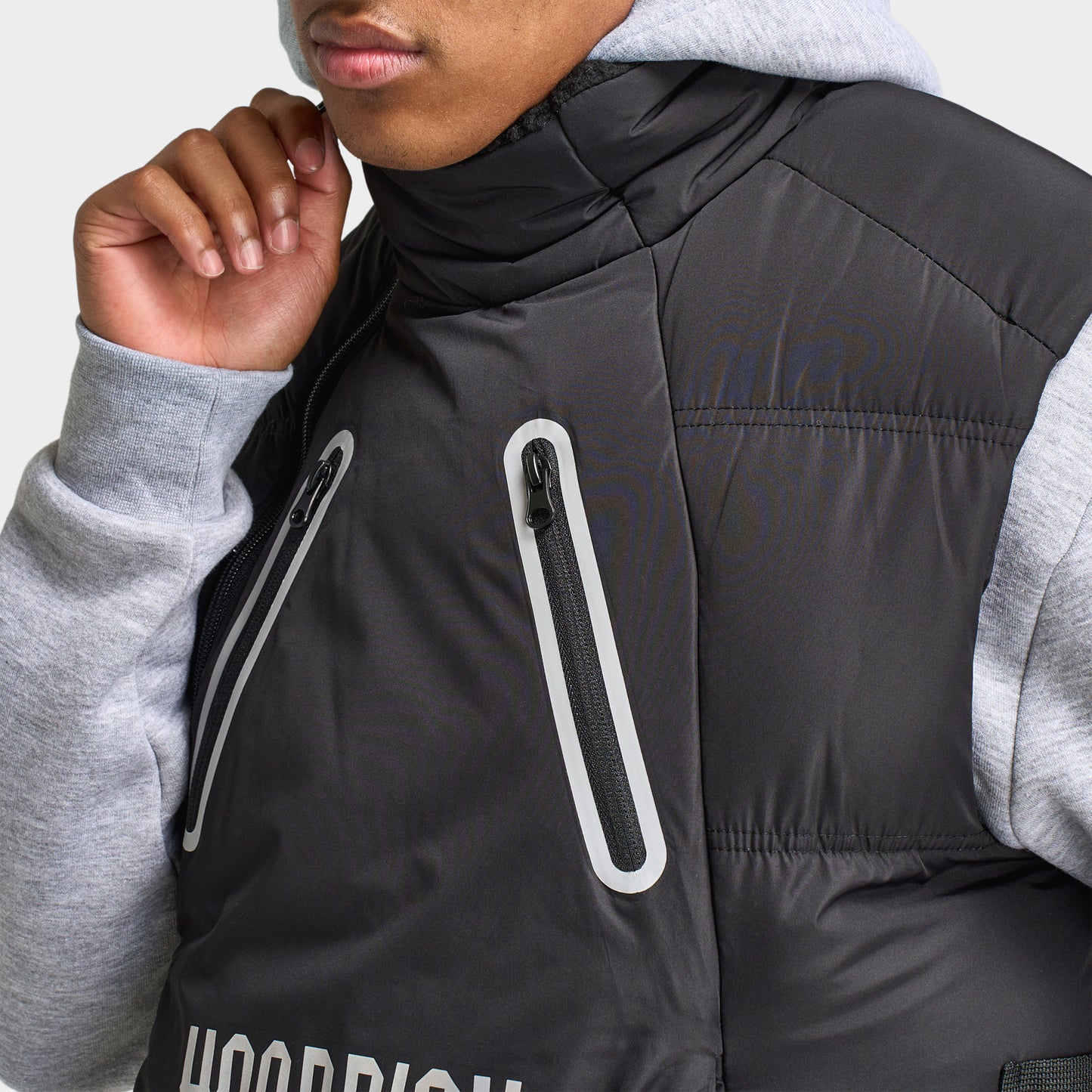 Hoodrich OG Aurora Gilet Black / White - Reflective