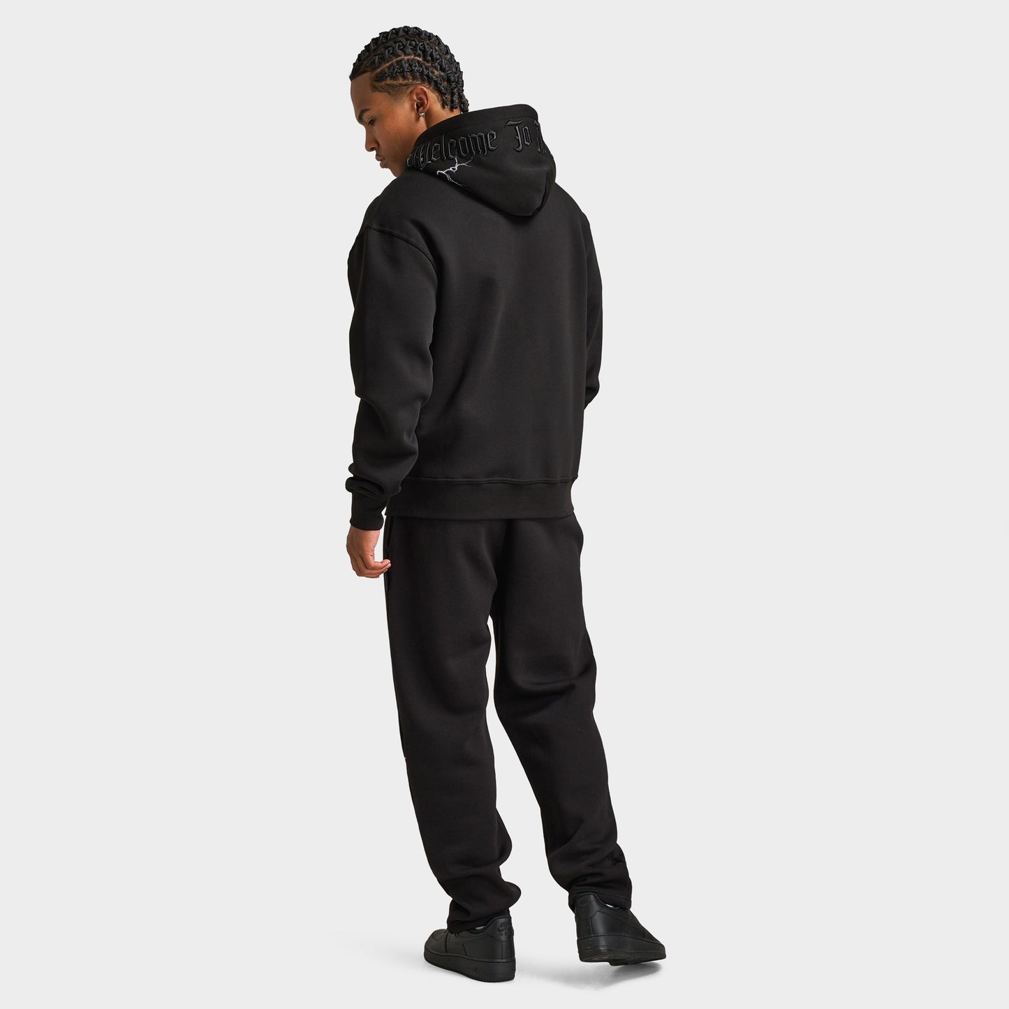 Hoodrich Dark Oversized Full-Zip Hoodie / Black