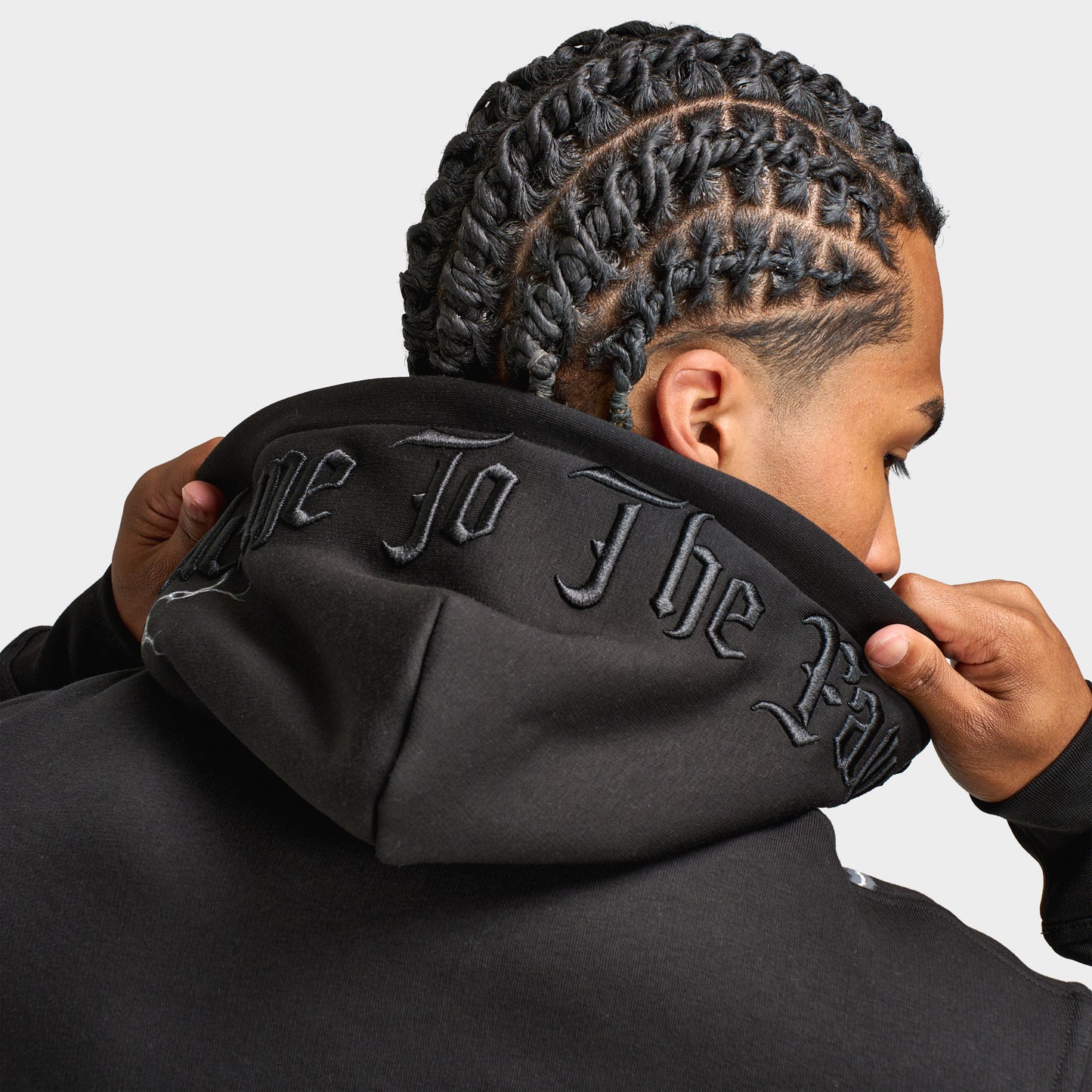 Hoodrich Dark Oversized Full-Zip Hoodie / Black